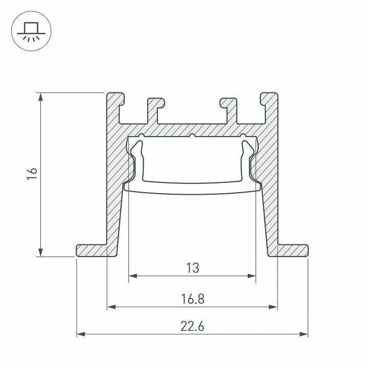 Профиль встраиваемый Arlight SL-COMFORT 031768