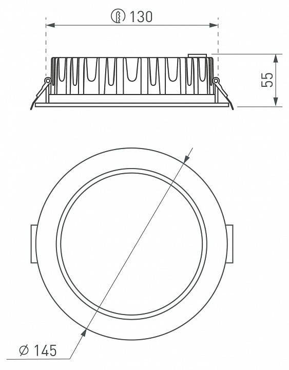 Встраиваемый светильник Arlight GLORY 041613