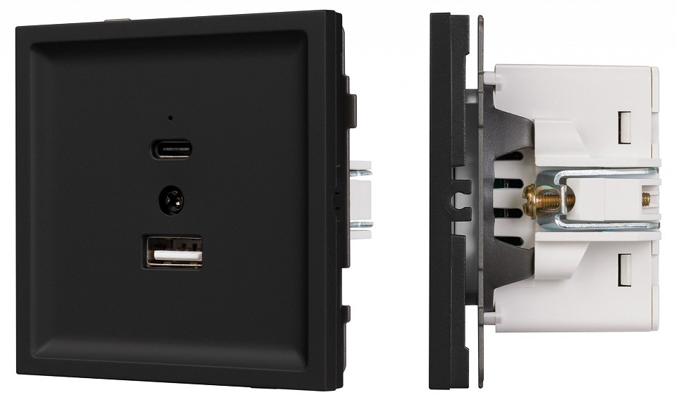 Розетка 2хUSB type A и C без рамки Arlight SCT-TENDO 054536