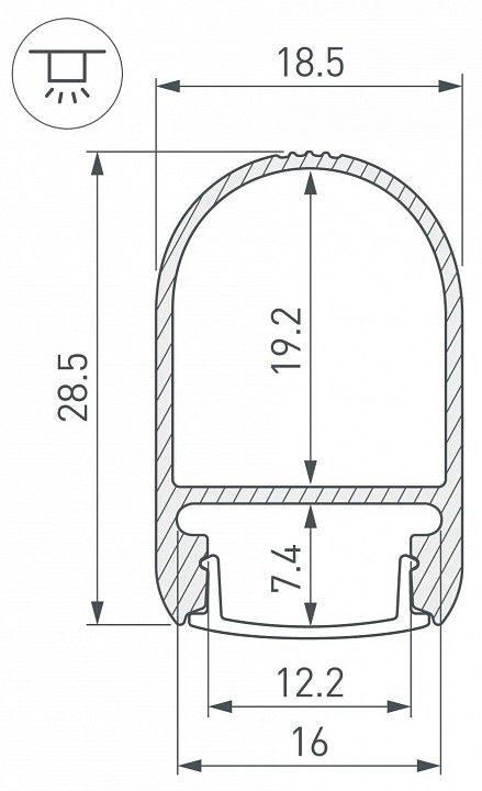 Профиль накладной Arlight WARDROBE 054943