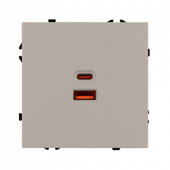 Розетка с заземлением и 2хUSB type A и C, без рамки Arlight SCT-NOBE 059446
