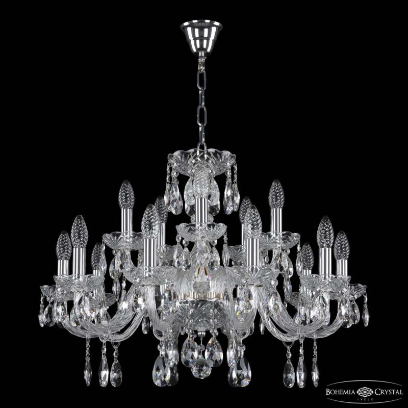 Подвесная люстра Bohemia Ivele Crystal 117 117/10+5/240 Ni