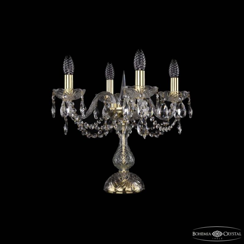 Настольная лампа декоративная Bohemia Ivele Crystal 1402 1402L/4/141-39 G