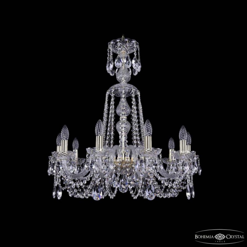 Подвесная люстра Bohemia Ivele Crystal 1402 1402/10/240/XL-73 G