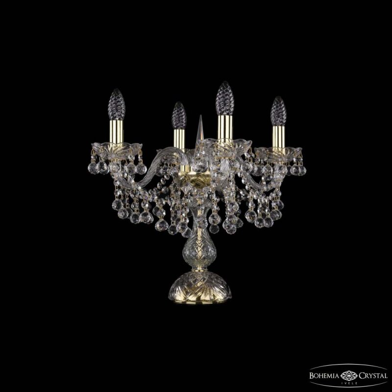 Настольная лампа декоративная Bohemia Ivele Crystal 1409 1409L/4/141-39 G