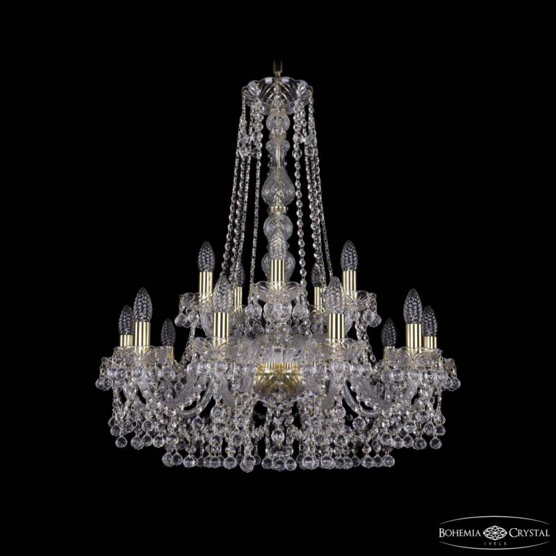 Подвесная люстра Bohemia Ivele Crystal 1409 1409/10+5/240/h-77 G