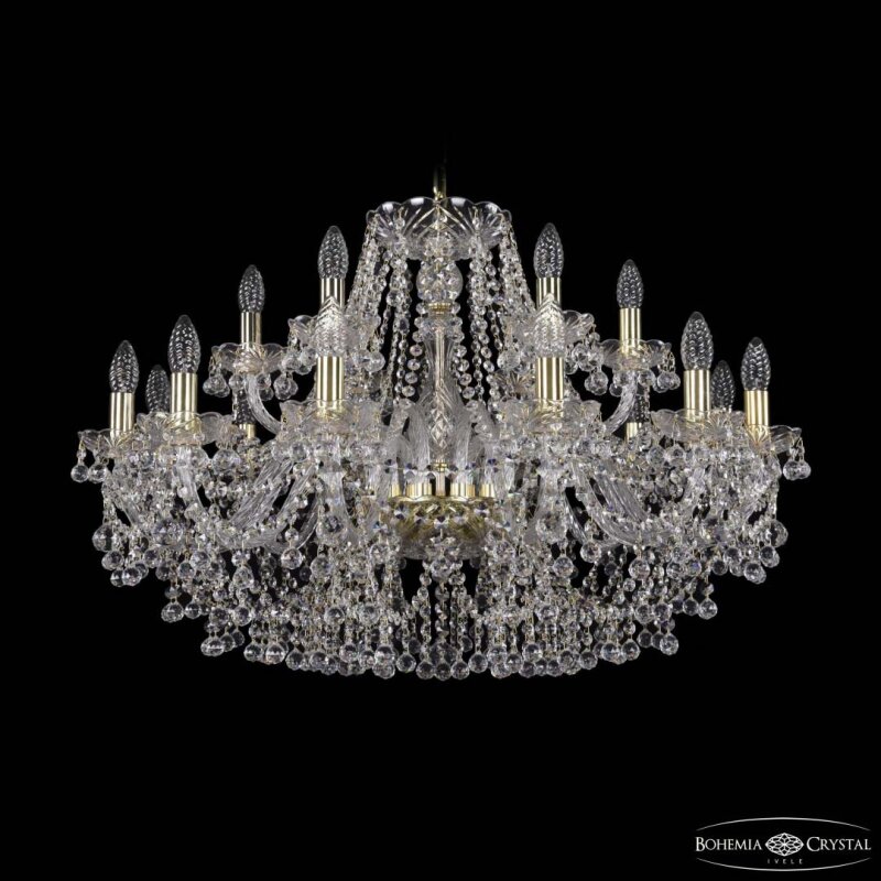 Подвесная люстра Bohemia Ivele Crystal 1409 1409/12+6/300 G