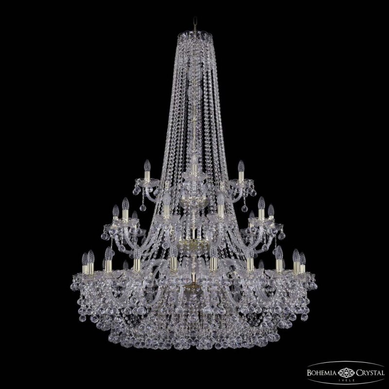 Подвесная люстра Bohemia Ivele Crystal 1409 1409/20+10+5/400/h-160/3d G