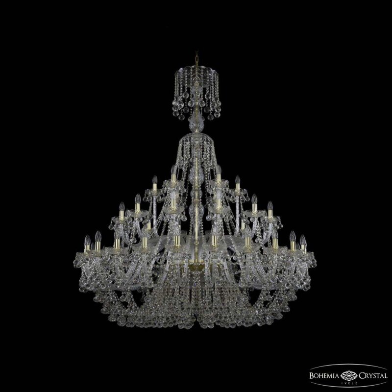 Подвесная люстра Bohemia Ivele Crystal 1409 1409/24+12+6/530/XL-169 G