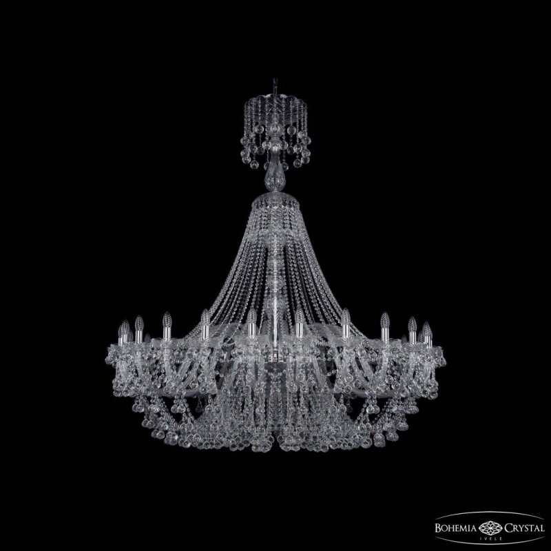 Подвесная люстра Bohemia Ivele Crystal 1409 1409/24/530/XL-160 Ni