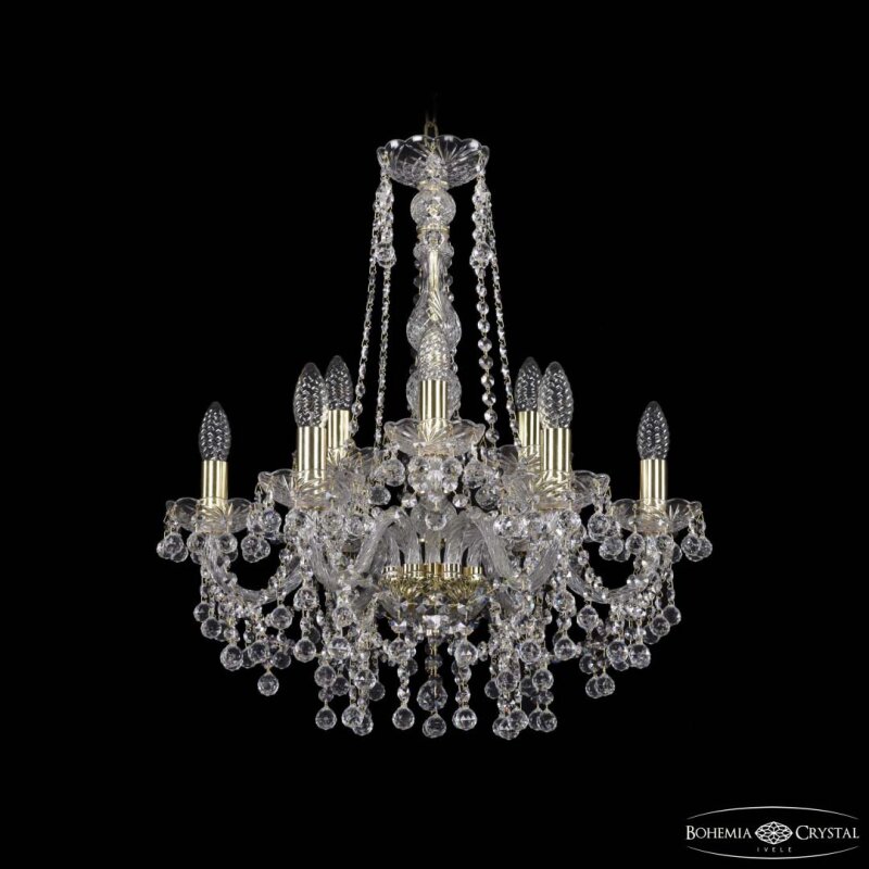 Подвесная люстра Bohemia Ivele Crystal 1409 1409/6+3/195/h-63 G