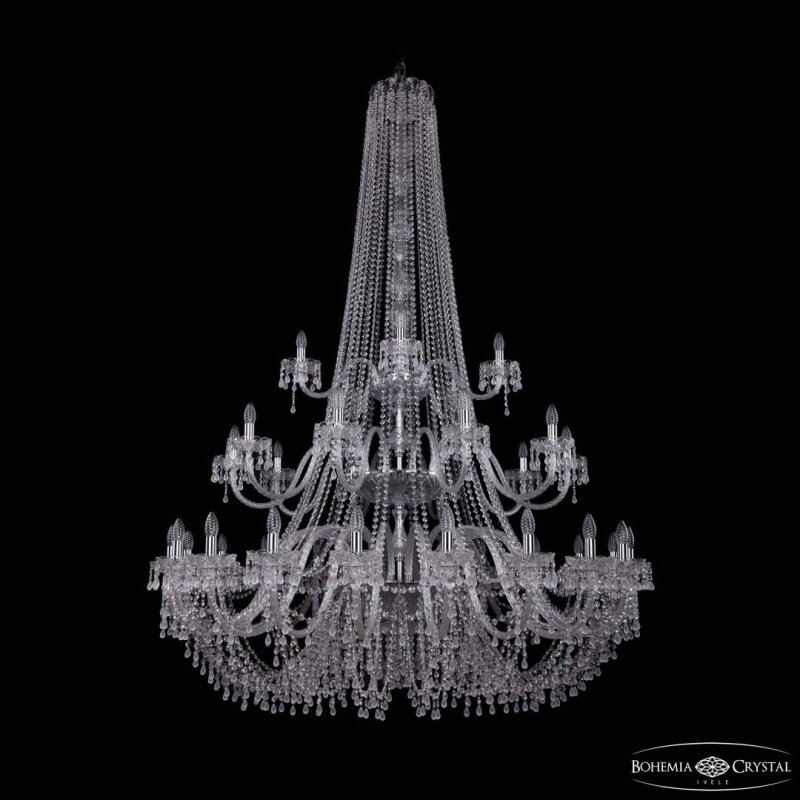 Подвесная люстра Bohemia Ivele Crystal 1410 1410/20+10+5/530/h-200/3d Ni V0300