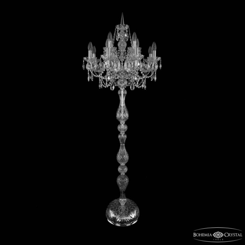Торшер Bohemia Ivele Crystal 1411 1411T1/8+4/195-170 Ni