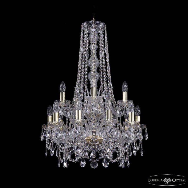 Подвесная люстра Bohemia Ivele Crystal 1411 1411/10+5/195/h-83/2d G