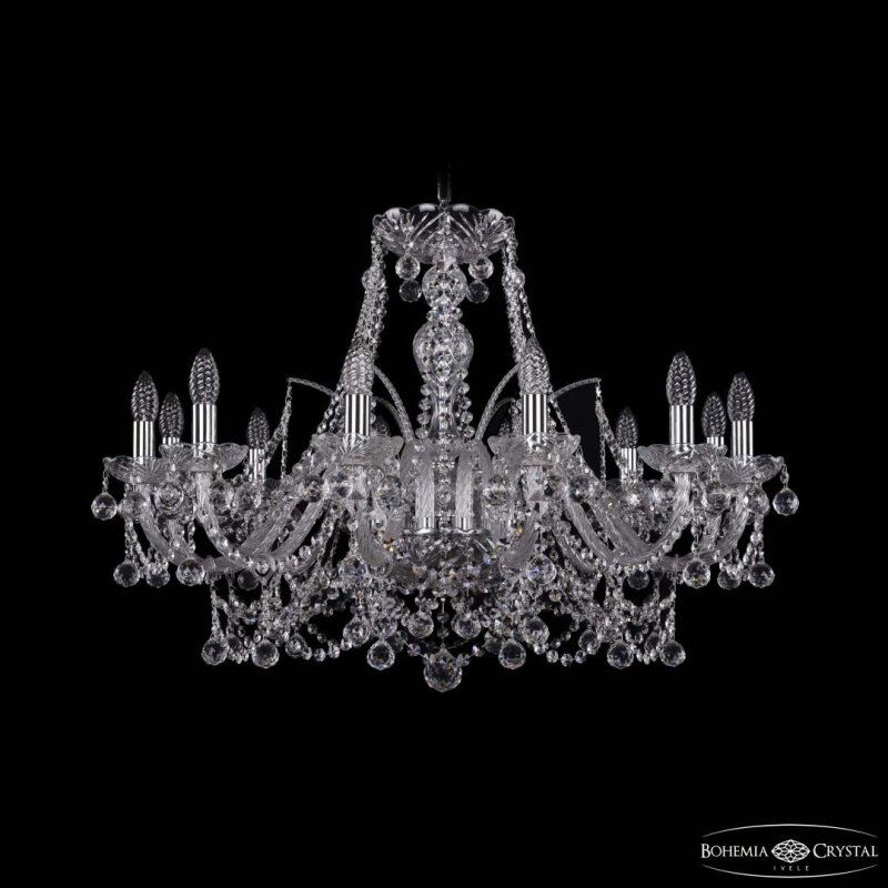 Подвесная люстра Bohemia Ivele Crystal 1411 1411/12/300 Ni Balls
