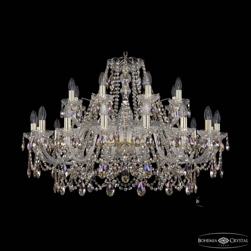 Подвесная люстра Bohemia Ivele Crystal 1411 1411/16+8/360 G R801