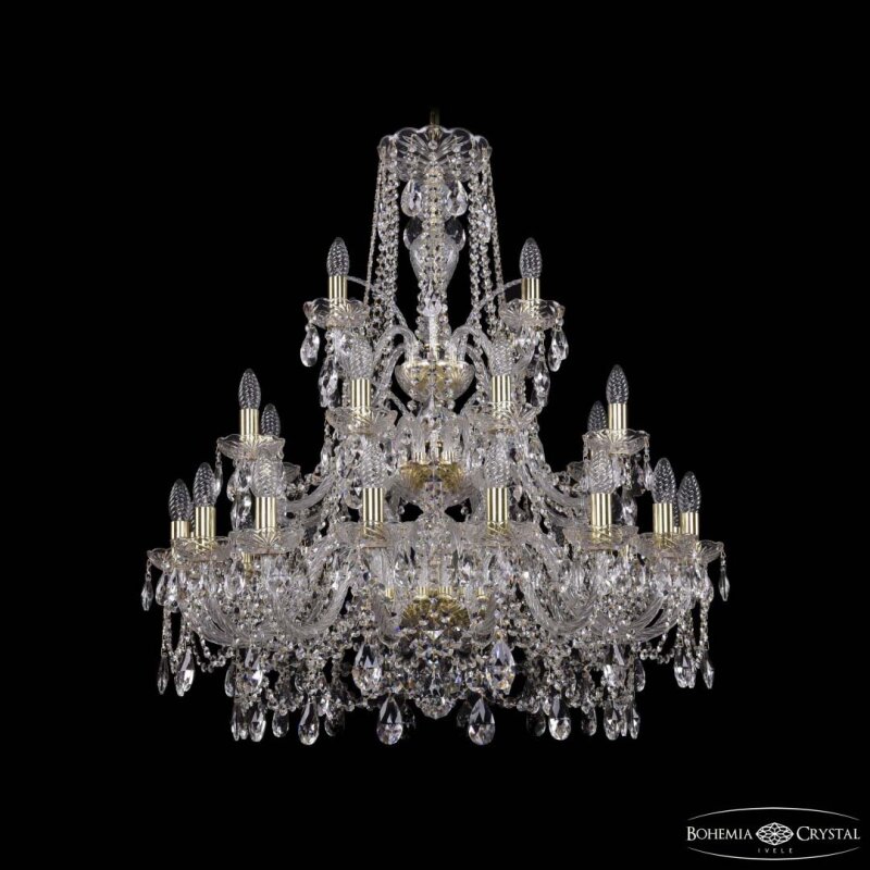 Подвесная люстра Bohemia Ivele Crystal 1411 1411/16+8+4/300/3d G