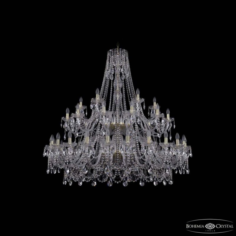 Подвесная люстра Bohemia Ivele Crystal 1411 1411/24+12+6/530/2d G