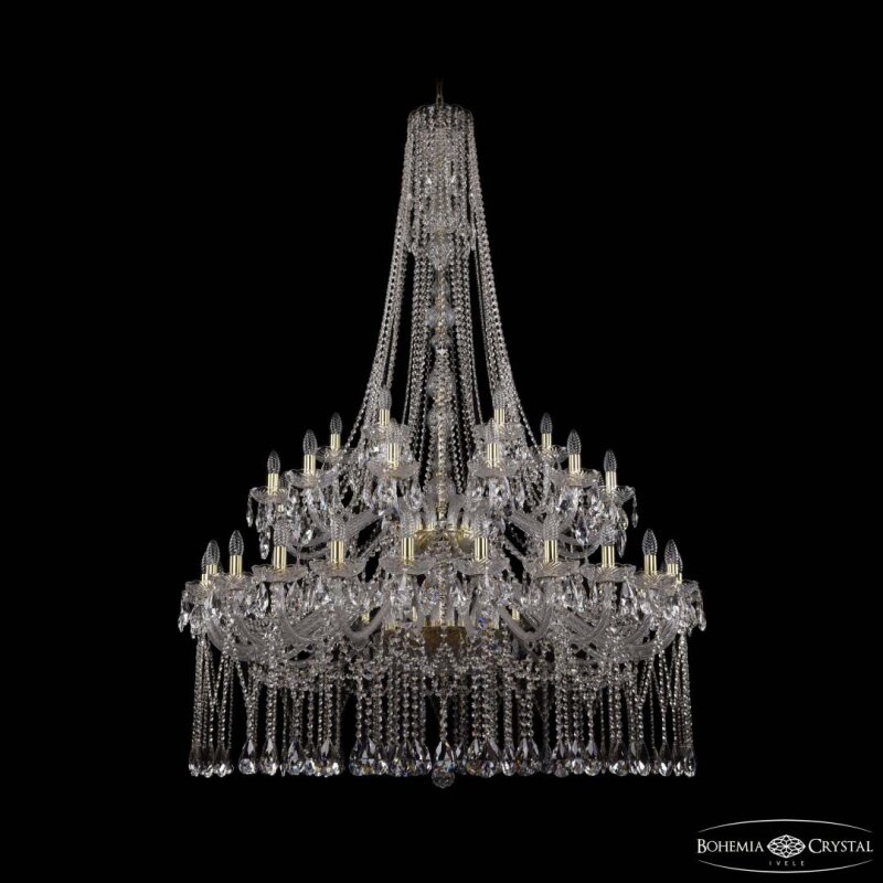 Подвесная люстра Bohemia Ivele Crystal 1413 1413/24+12+6/460/h-185/2d Ni
