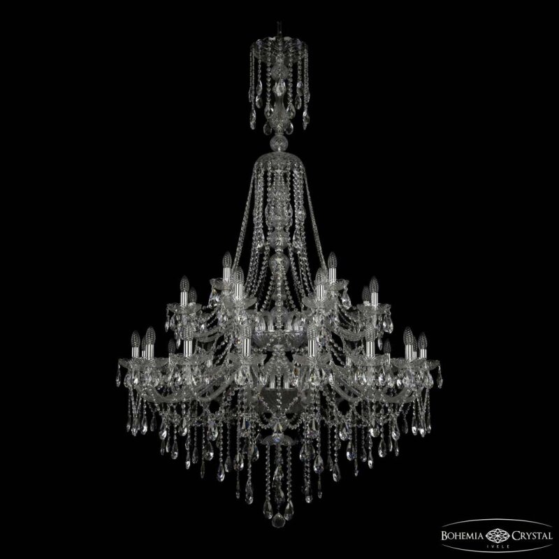Подвесная люстра Bohemia Ivele Crystal 1415 1415/16+8+4/400/XL-185/2d Ni