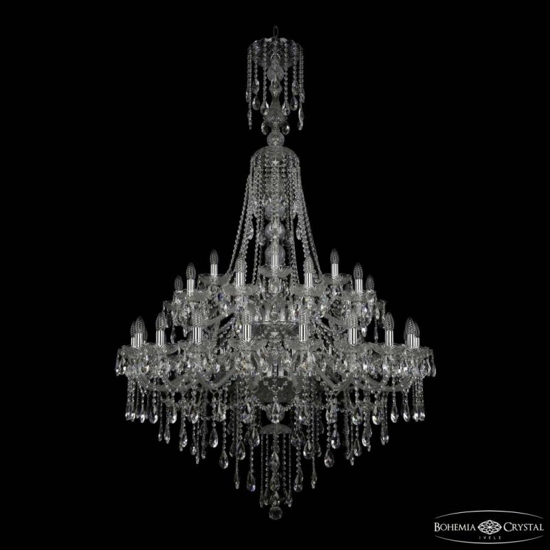 Подвесная люстра Bohemia Ivele Crystal 1415 1415/20+10+5/400/XL-185/2d Ni