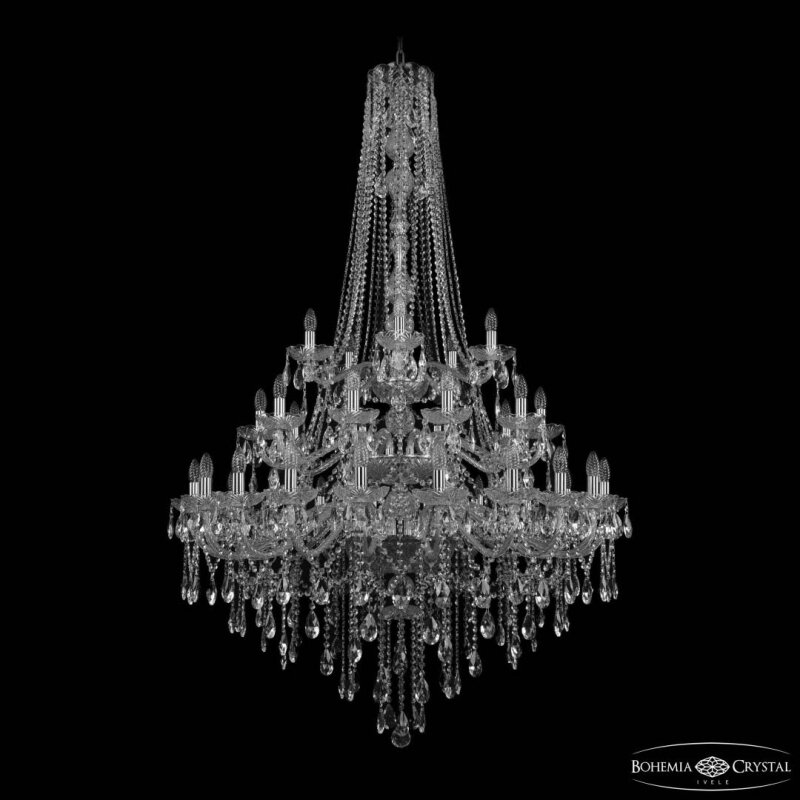 Подвесная люстра Bohemia Ivele Crystal 1415 1415/20+10+5/400/h-182/3d Ni