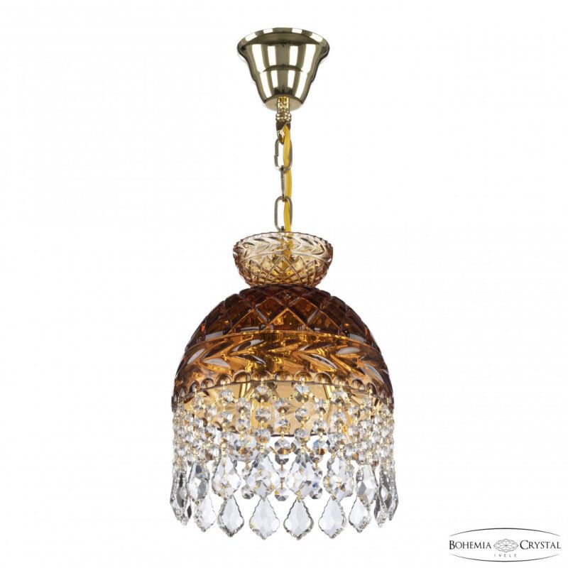 Подвесная люстра Bohemia Ivele Crystal 5478 5478/22 G Amber/M-1F Leafs