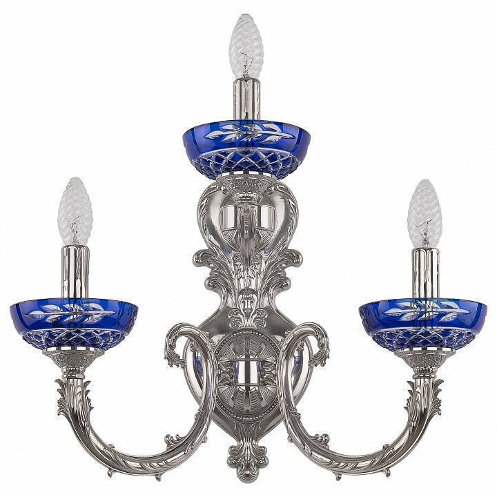 Бра Bohemia Ivele Crystal 7109 7109B16/2+1/210 Ni P Clear-Blue/H-1J