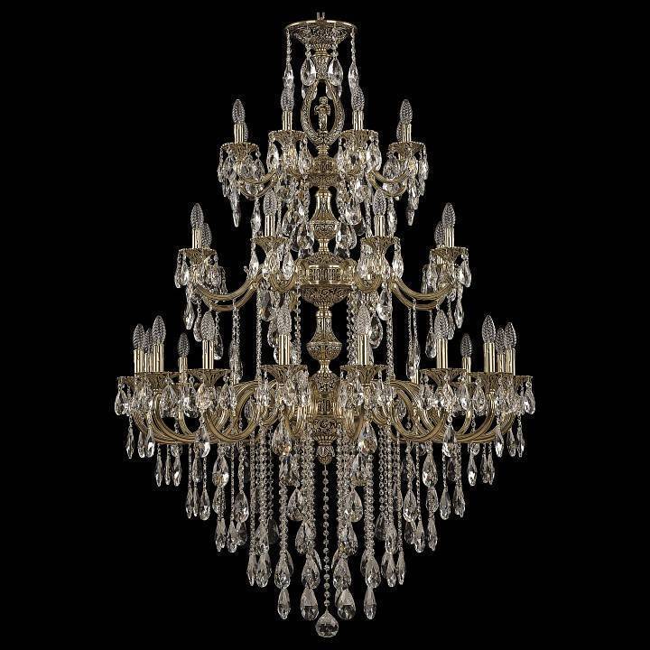 Подвесная люстра Bohemia Ivele Crystal 7201 72401/16+8+8/360/3D B GB FA4M