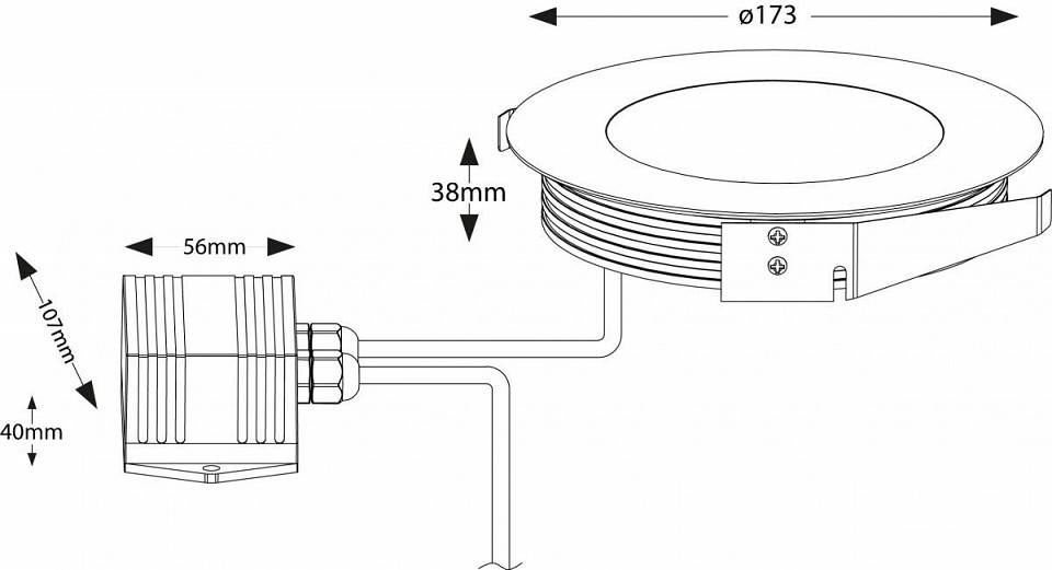 Светильник грунтовый Deko-Light Flat I WW 100114