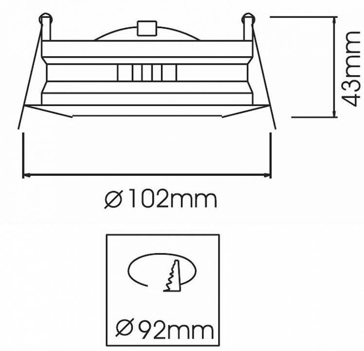 Встраиваемый светильник Deko-Light COB 68 7 Вт 3000K 126074