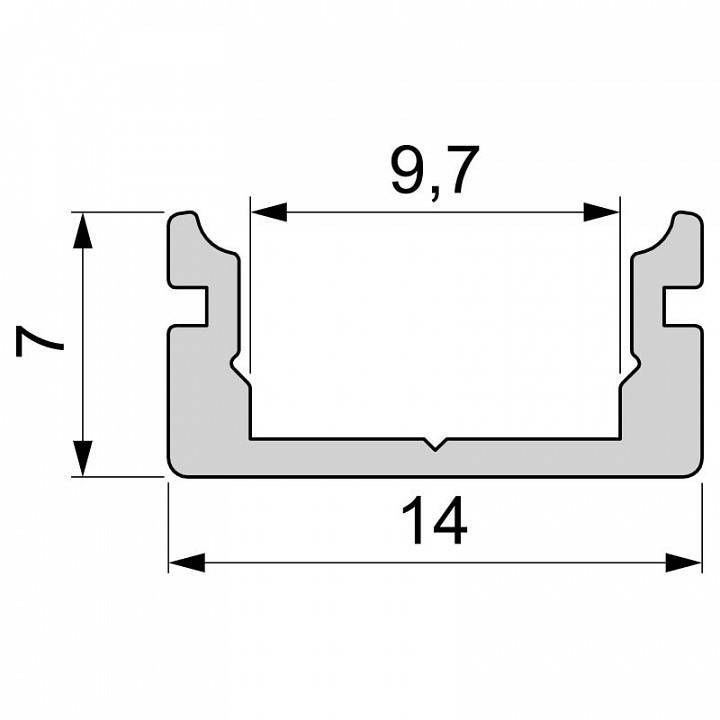 Профиль накладной Deko-Light AU-01-08 1000 мм черный 970003