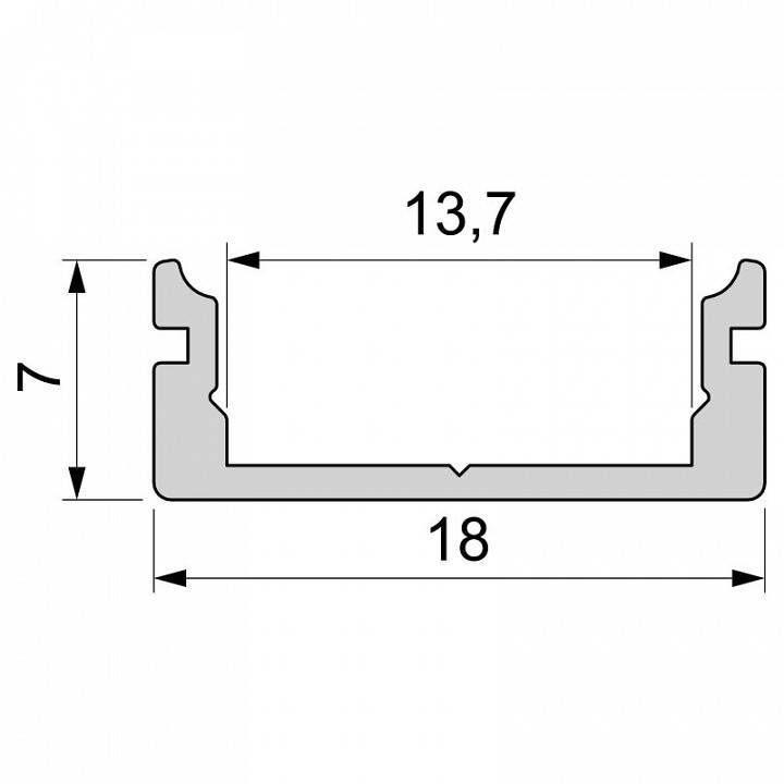 Профиль накладной Deko-Light AU-01-12 2000 мм коричневый 970047