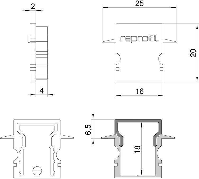 Набор из 10 заглушек для профиля Deko-Light H-ET-02-10 979061