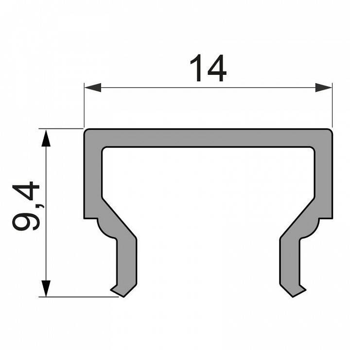 Профиль накладной Deko-Light H-01-08 2000 мм черный 984005