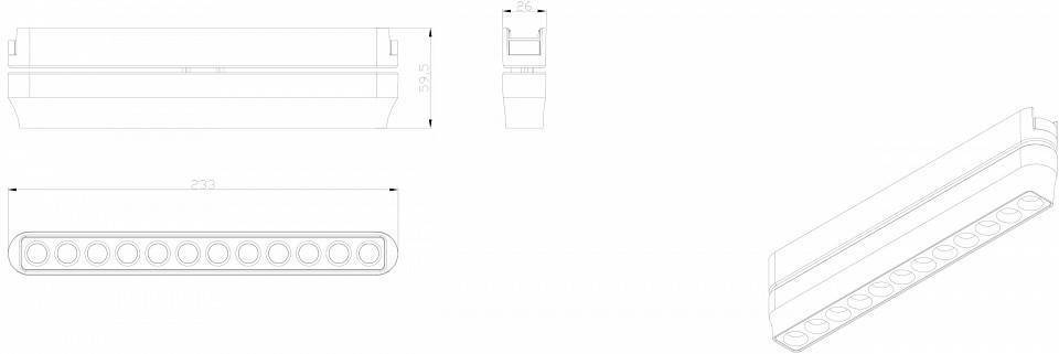 Накладной светильник Denkirs AIR GRILL DK5308-BK