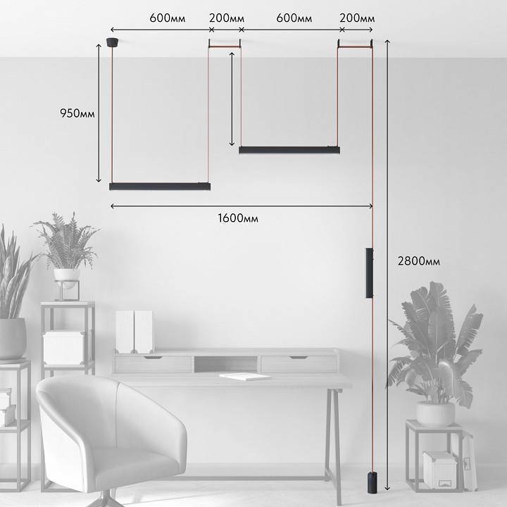 Комплект трековой системы Denkirs Belty SET DK55SET18-01-BR