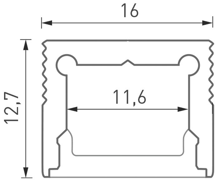 Профиль алюминиевый встраиваемый DesignLed LS 00-00010363