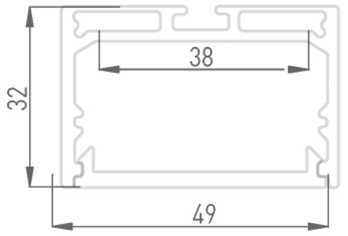 Профиль накладной DesignLed LS 00-00010367