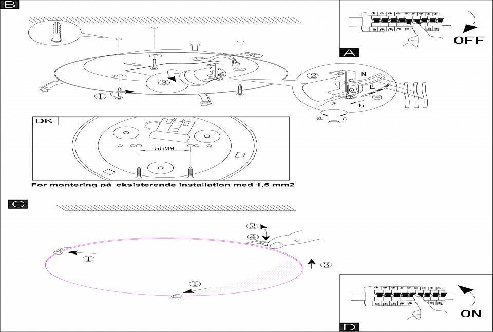 Накладной светильник Eglo Mars E27 80263