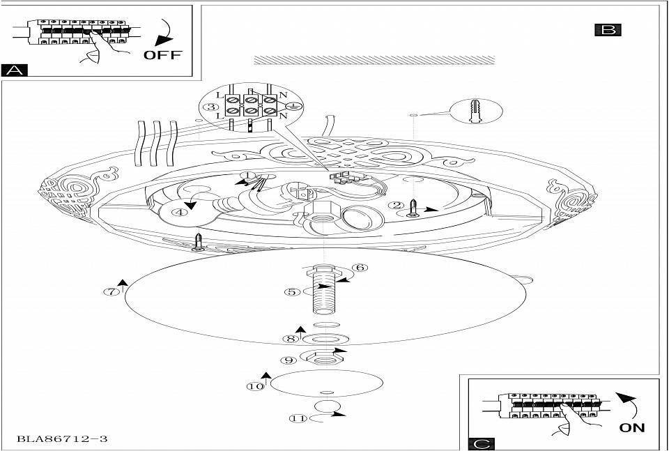Накладной светильник Eglo Mestre 295 мм 86712
