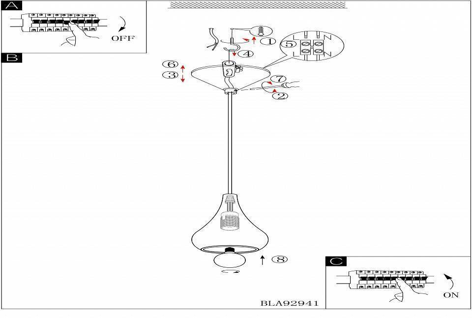 Подвесной светильник Eglo ПРОМО Nibbia 92941