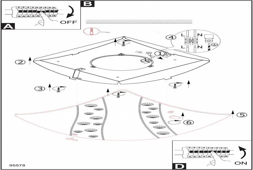 Накладной светильник Eglo ПРОМО Nerini 95578