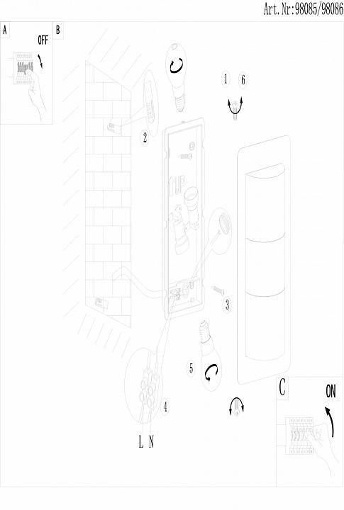 Накладной светильник Eglo Cistierna 98086