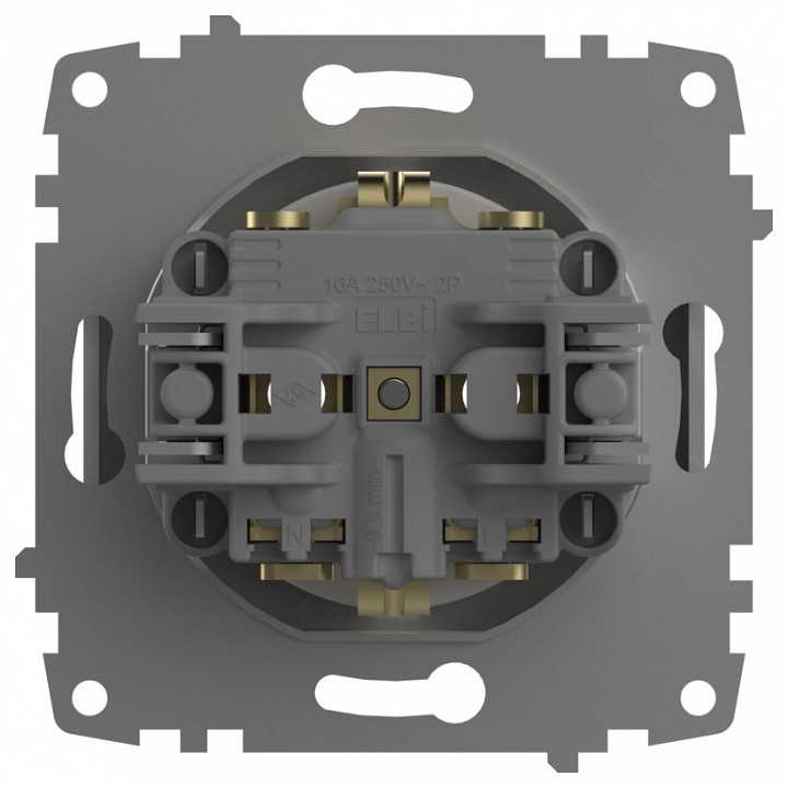 Розетка с заземлением, без рамки Elbi Eleсtriс Jazz 607-016200-217