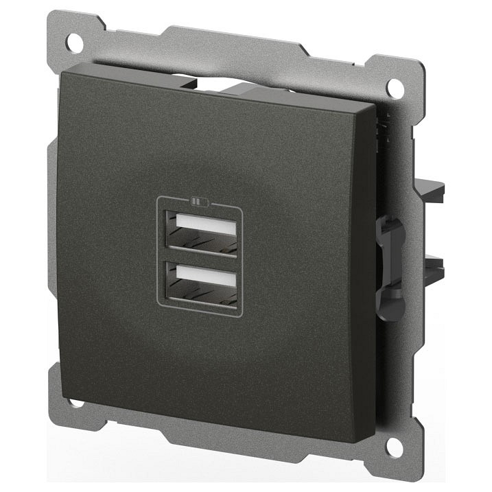 Розетка 2хUSB type A без рамки Elbi Eleсtriс Zena Vega 609-011100-143