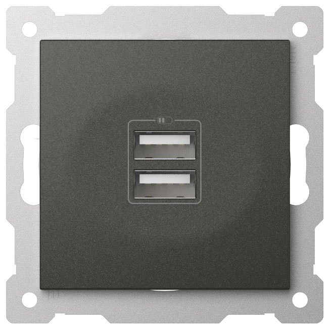 Розетка 2хUSB type A без рамки Elbi Eleсtriс Zena Vega 609-011100-143