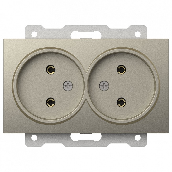 Розетка двойная без заземления, без рамки Elbi Eleсtriс Zena Vega 609-011400-908