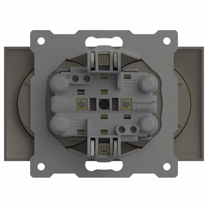 Розетка двойная без заземления, без рамки Elbi Eleсtriс Zena Vega 609-011400-908