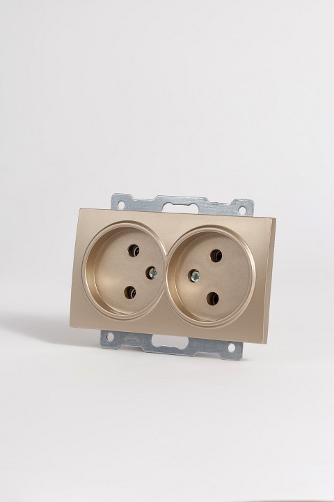 Розетка двойная без заземления, без рамки Elbi Eleсtriс Zena Vega 609-011400-908